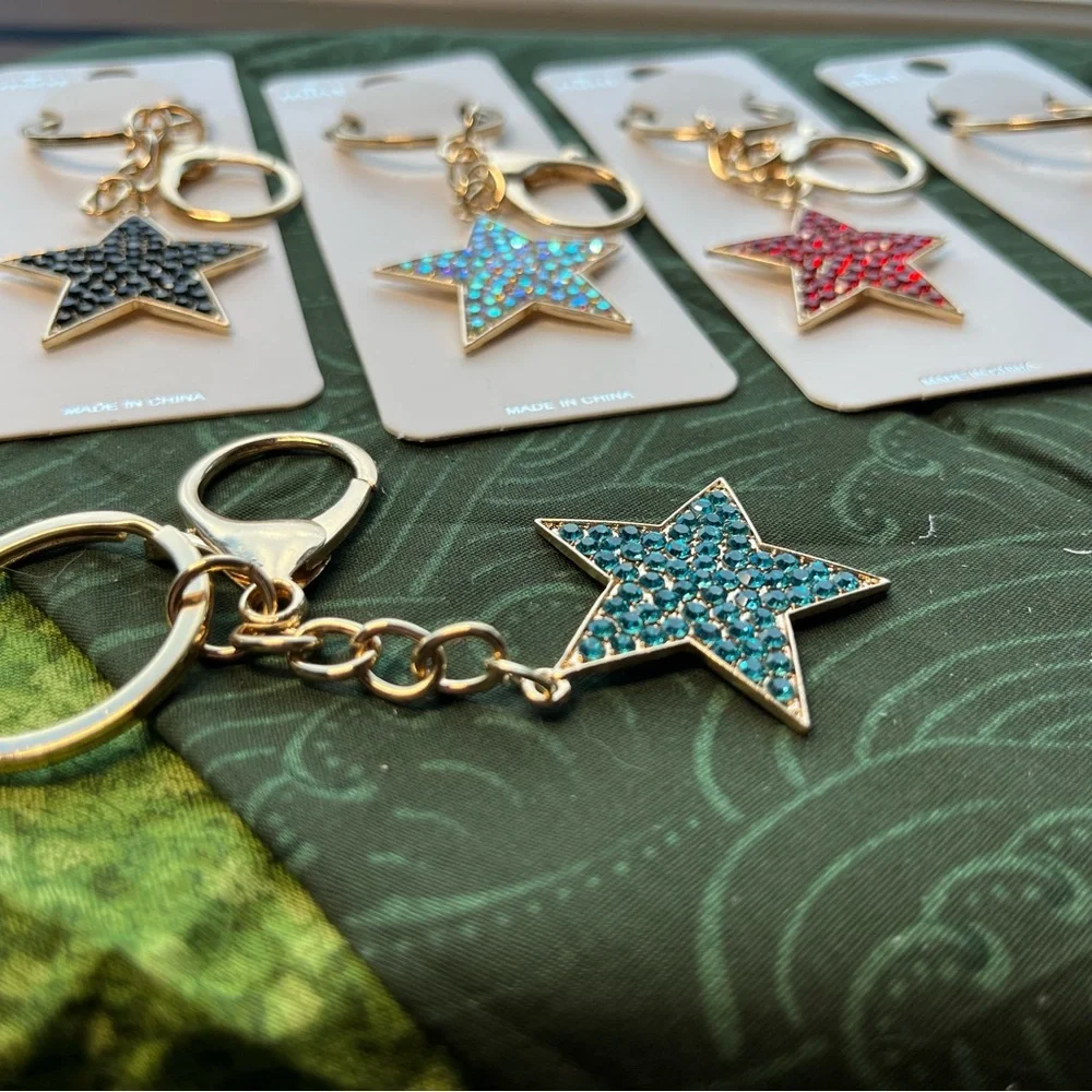 Star Keychain Charms/Keychains Available in many‎ colors